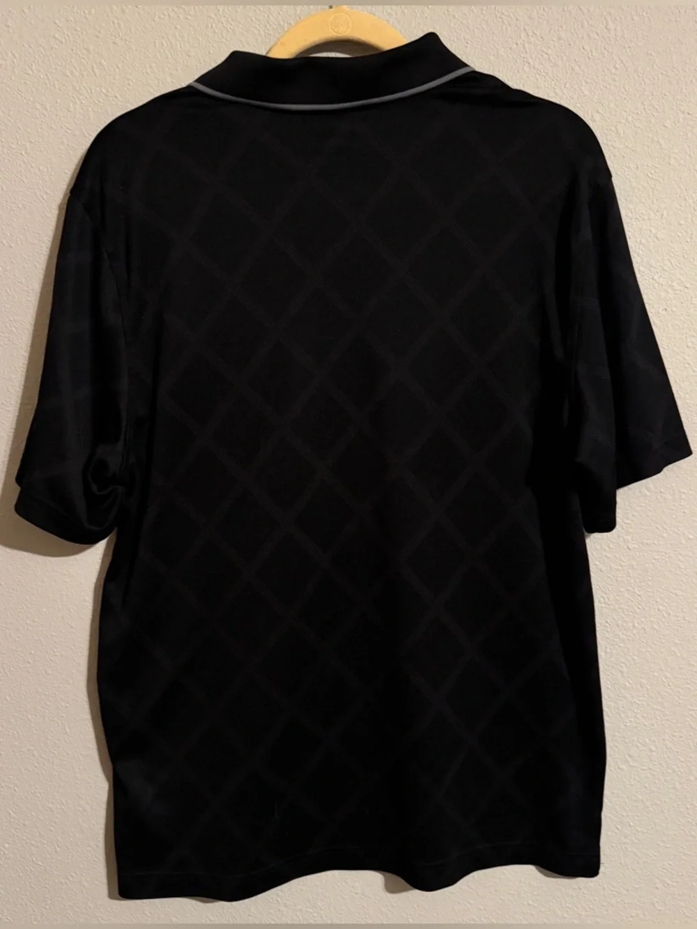 Greg Norman for Tasso Elba Play Dry Golf Polo Black Diamond L